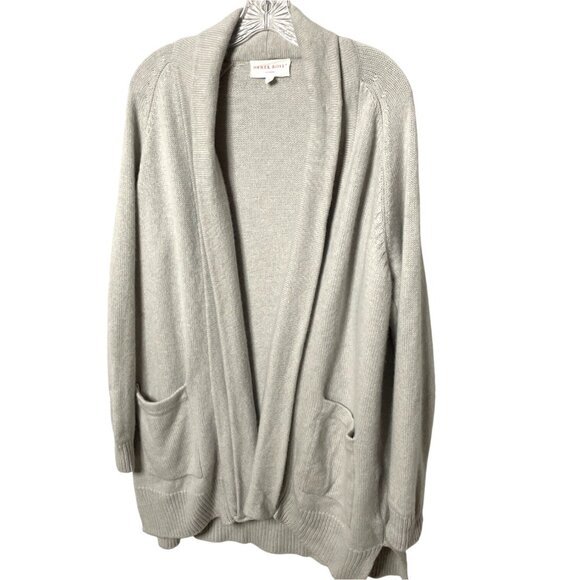 Derek Rose Nina Women's 100% Cashmere Cardigan Sweater Cream Open Pockets Size L - Picture 7 of 7